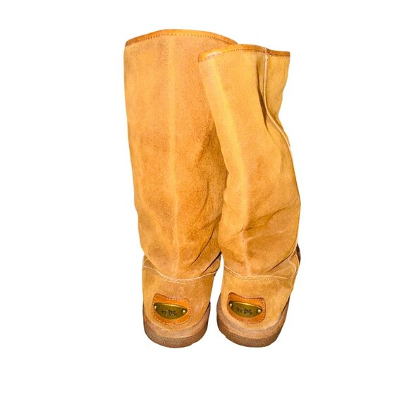 Coach New York Tan Classic Suede Giselle Boots Shearling Lined Winter Snow Boots - Picture 5 of 12